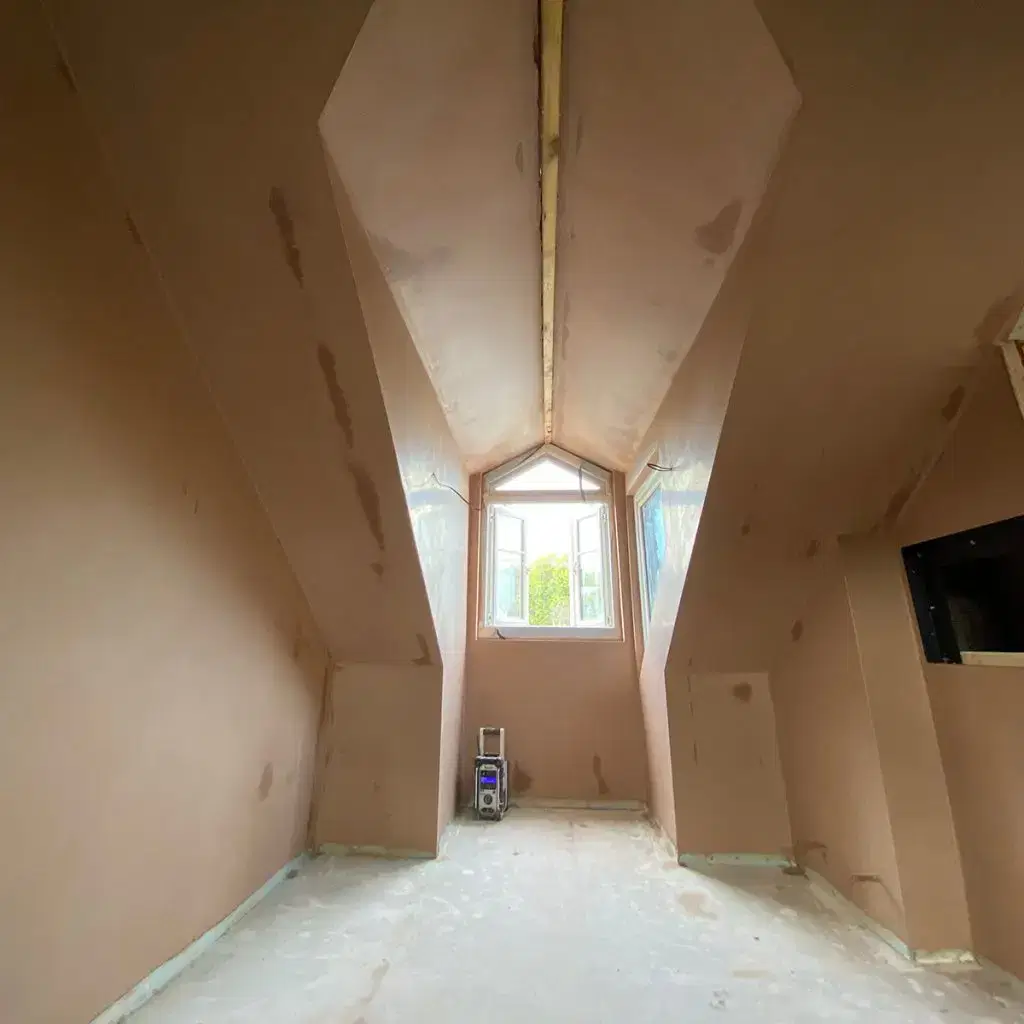 House Extension plastered walls