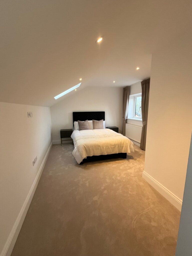 Bright, modern bedroom with neutral decor