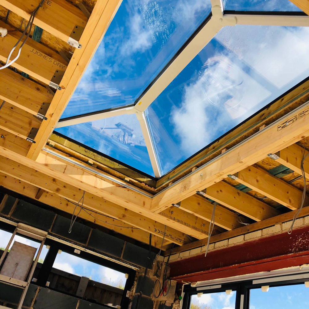 Home Extensions Roof light under construction